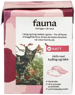 Fauna Katt Våtfor Kylling&Laks 365 g