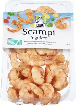 Scampi Ingefær ASC Fiskemannen 170 g
