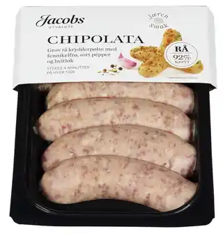 Chipolata Pølse Rå A.Idsøe/Jacobs U 240 g