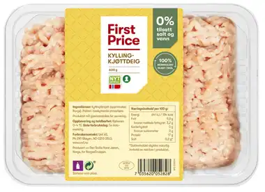 Kyllingkjøttdeig First Price 600 g