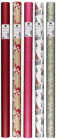 Julepapir Hvit 8Mx70Cm Kraft Unik