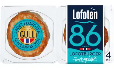 Lofotburger 86% Torsk&Hyse Lofote 4 x 125 g