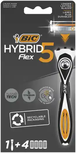 Bic Barberhøvel Hybrid 5 Flex M/4 Blader