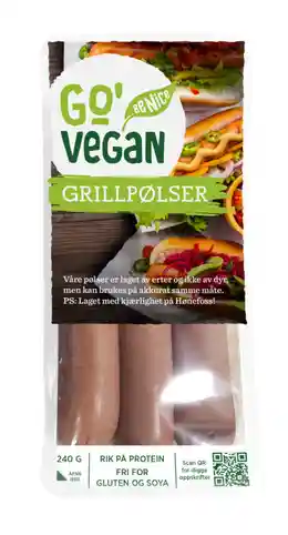 Grillpølser Go'Vegan 240 g