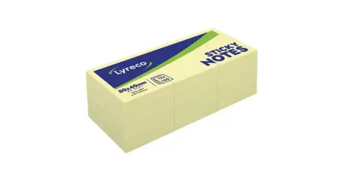 Notatblokk 40X50Mm Lyreco 12 stk