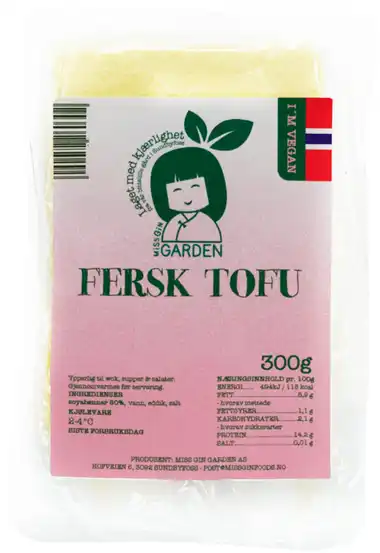 Tofu Fersk Norsk Miss Gin Garden 300 g