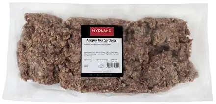 Burgerdeig Angus Ca2, Frys Mydland 5 kg