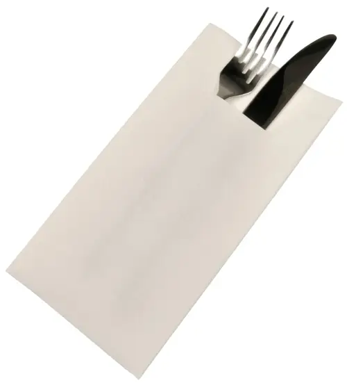 Bestikklomme Hvit 40X40Cm 1/8 Fold