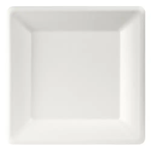 Tallerken Fiber 4-Kant 26Cm Hvit 50 stk