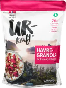 Havregranola Jordbær&Bringebær Urk 400 g
