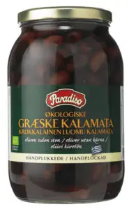 Oliven Kalamata U/Sten Økol. Para 1,85 kg