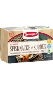Knekkebrød M/Surdeig Gl.Fri Semper 130 g