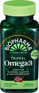Trippel Omega-3 Biopharma 144 stk